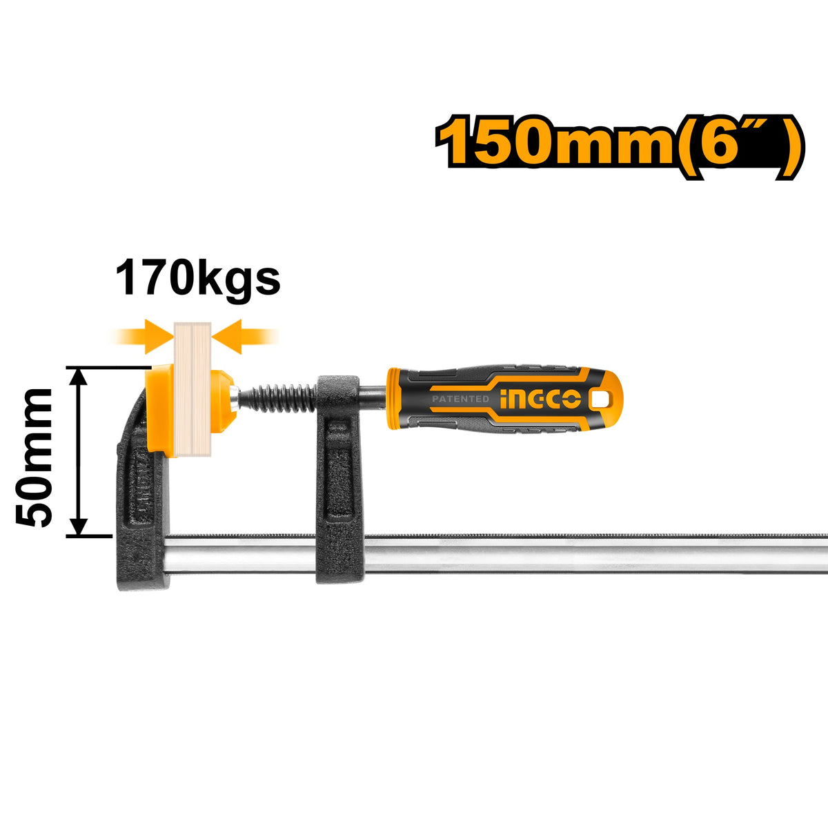 INGCO F-CLAMP WITH GRIP HANDLE Main image