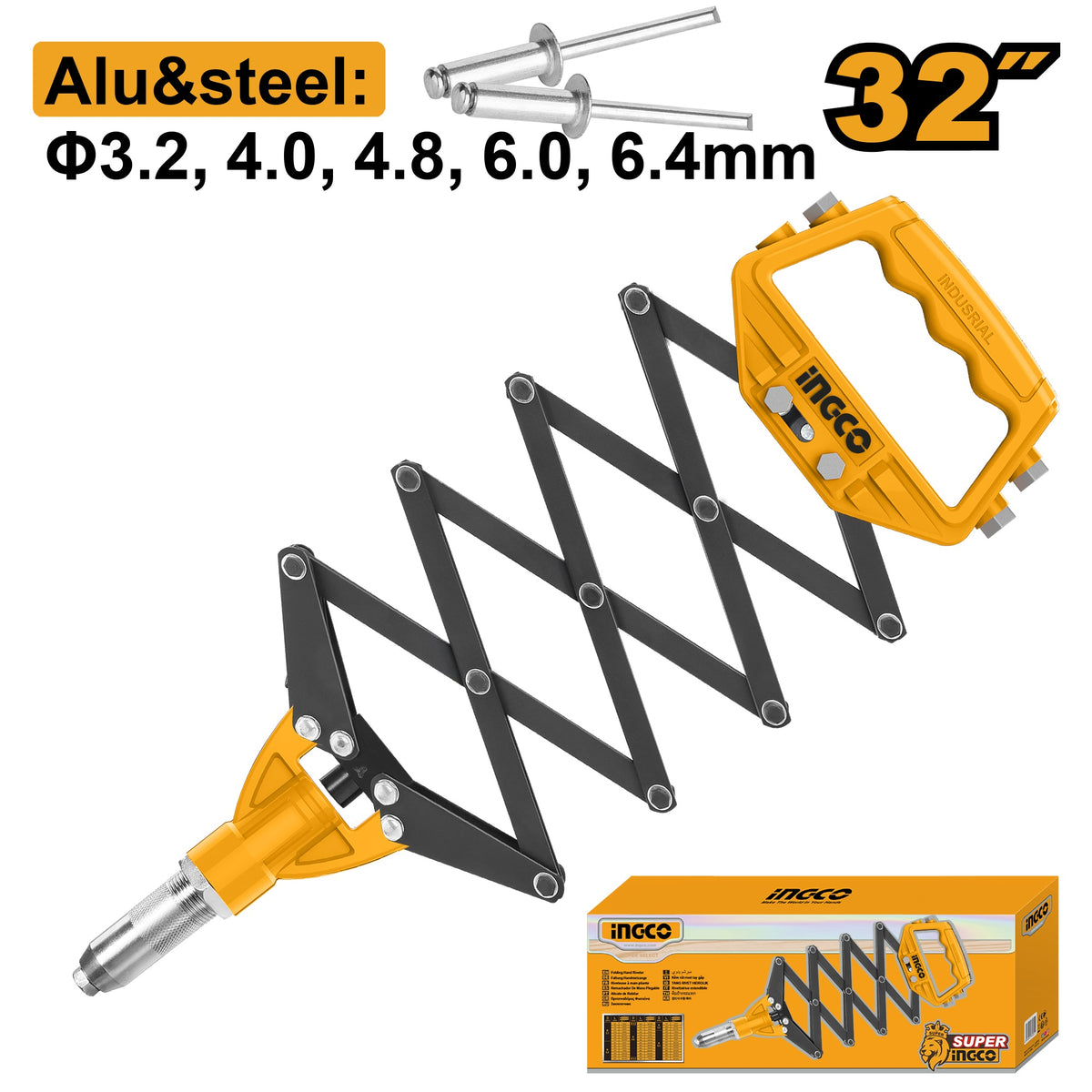INGCO FOLDING HAND RIVETER (LAZY TONG) HFOR321 Main image