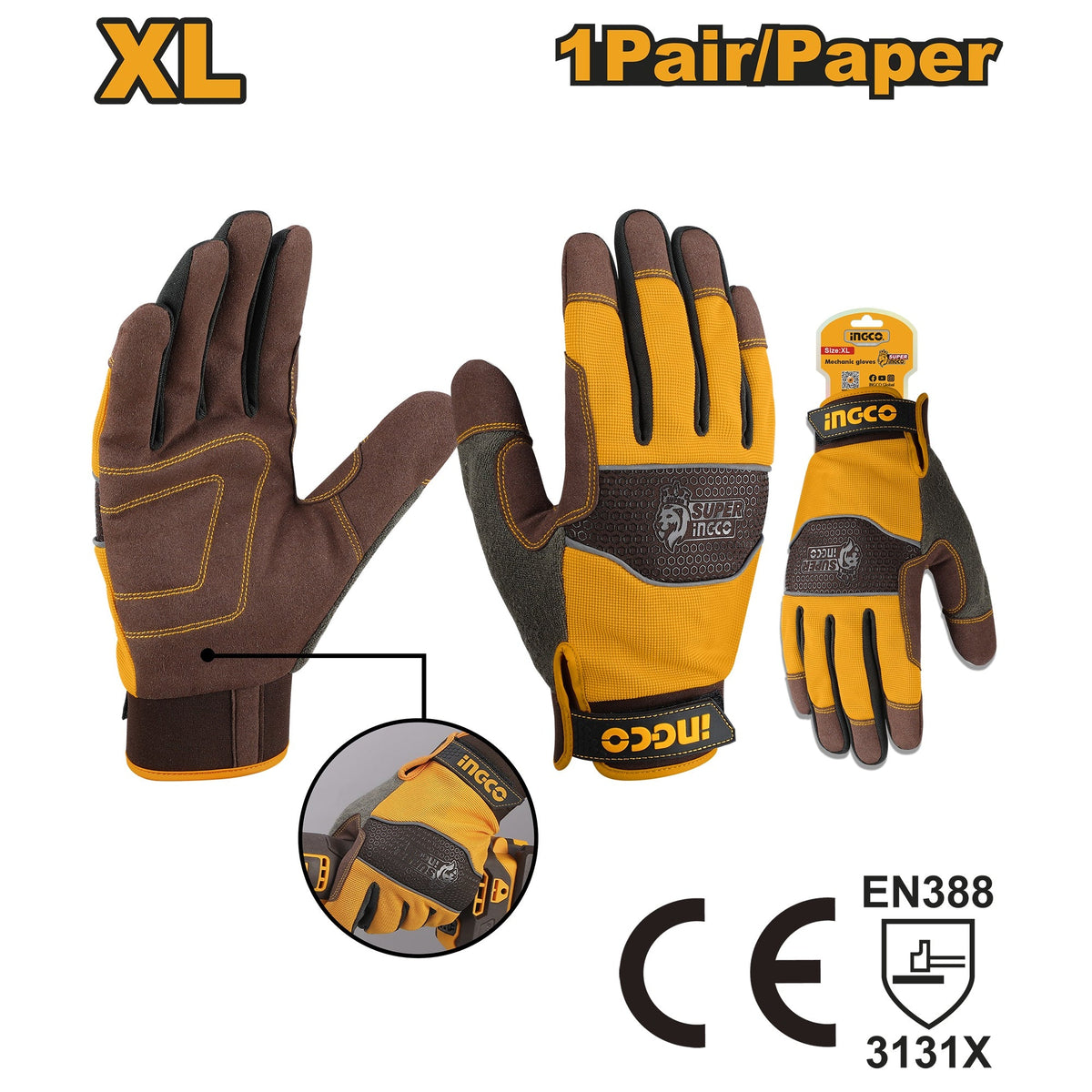 INGCO MECHANIC GLOVE HGMG01-XL Main image