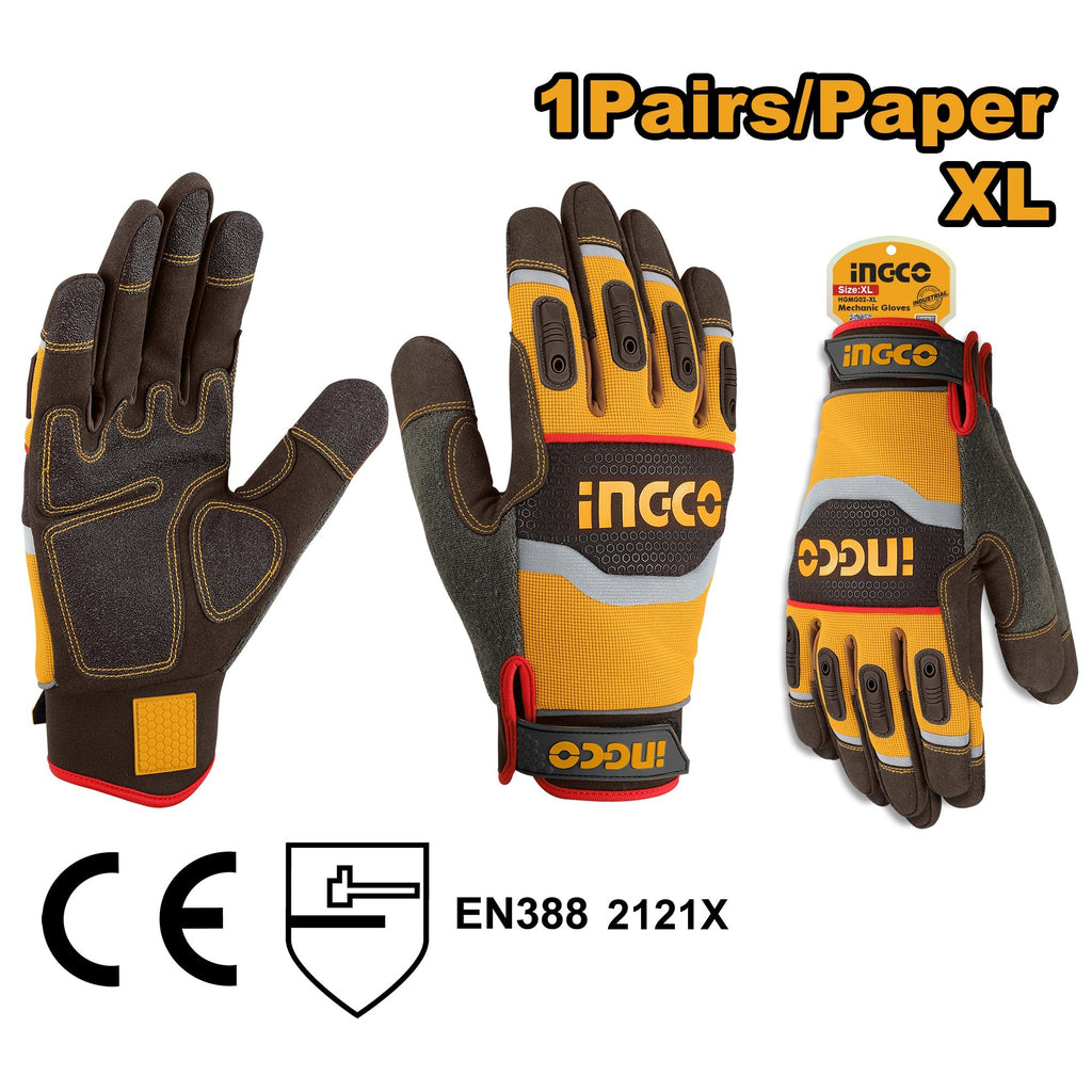 INGCO ABRASION RESISTANT MECHANIC GLOVE HGMG02 [EN388]