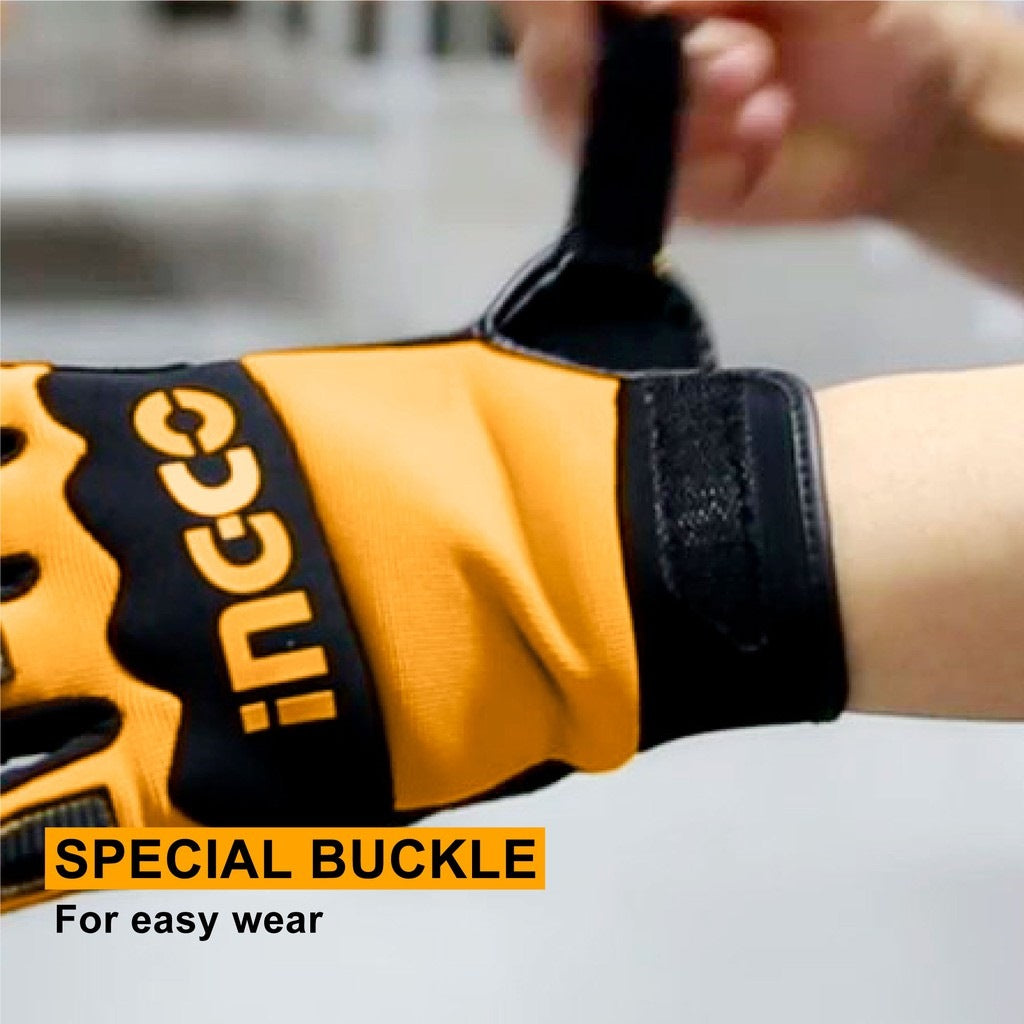 INGCO ABRASION RESISTANT MECHANIC GLOVE HGMG02 [EN388]