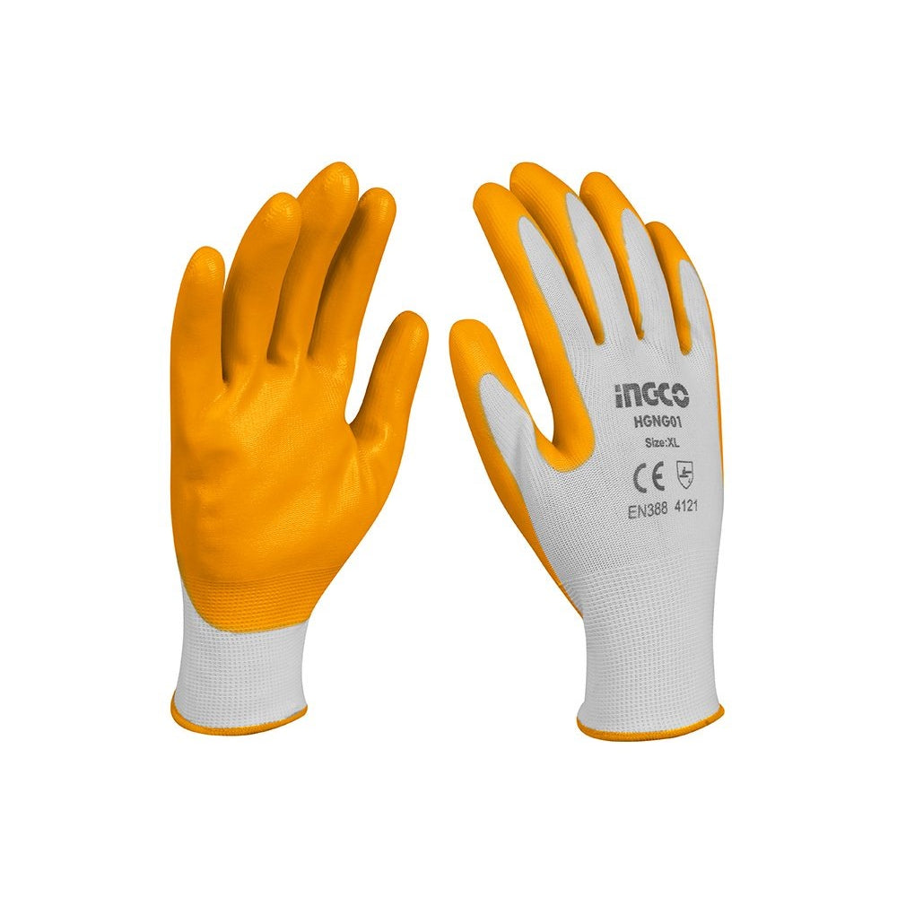 INGCO NITRILE COATED PALM GLOVE HGNG01 [EN388] Main image