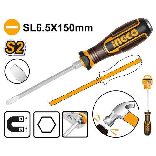 INGCO GO THRU SCREWDRIVER (-) Main image