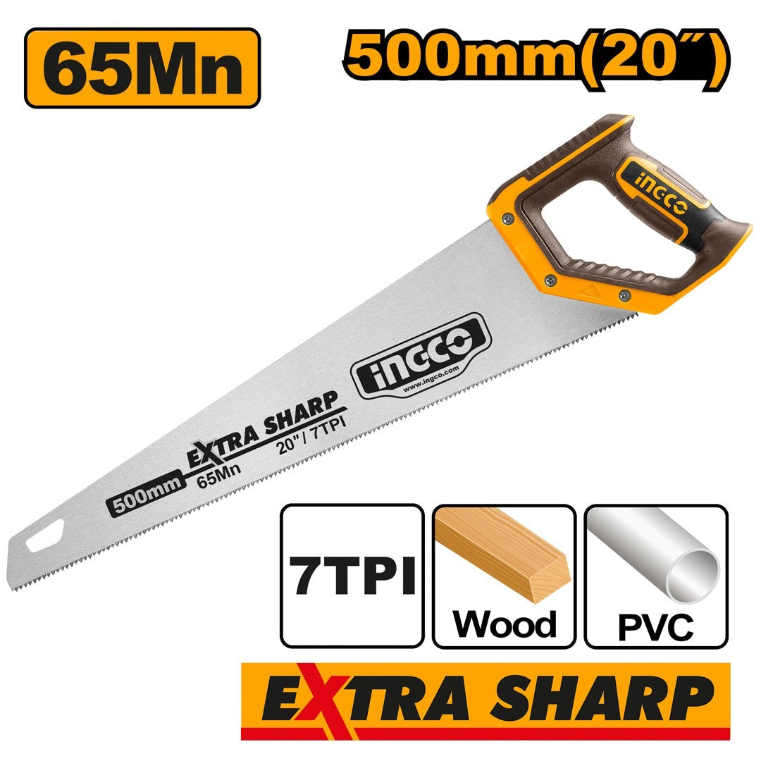 INGCO HANDSAW 7TPI 20" 500MM HHAS08500