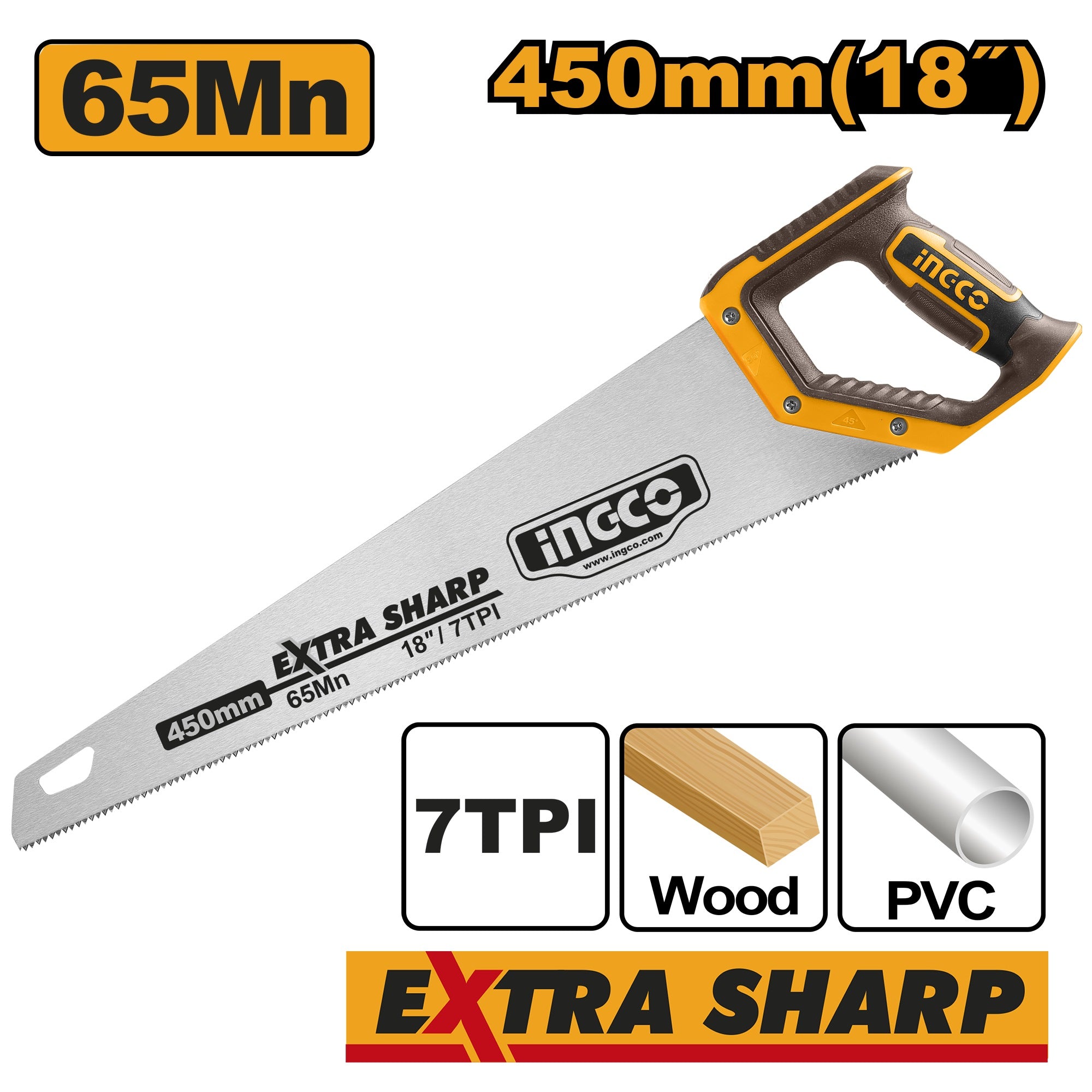 INGCO EXTRA SHARP HAND SAW 7TPI Secondary image
