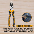 INGCO HIGH LEVERAGE CR.V COMBINATION PLIER BLACK POLISHED