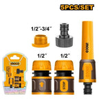 INGCO WATER HOSE QUICK CONNECTOR SET WITH SPRAYER HHCS05122