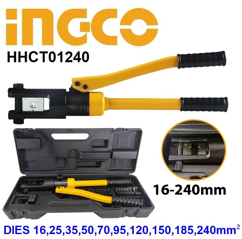 INGCO HYDRAULIC CRIMPING TOOL RANGE 16-240MM2 HHCT01240
