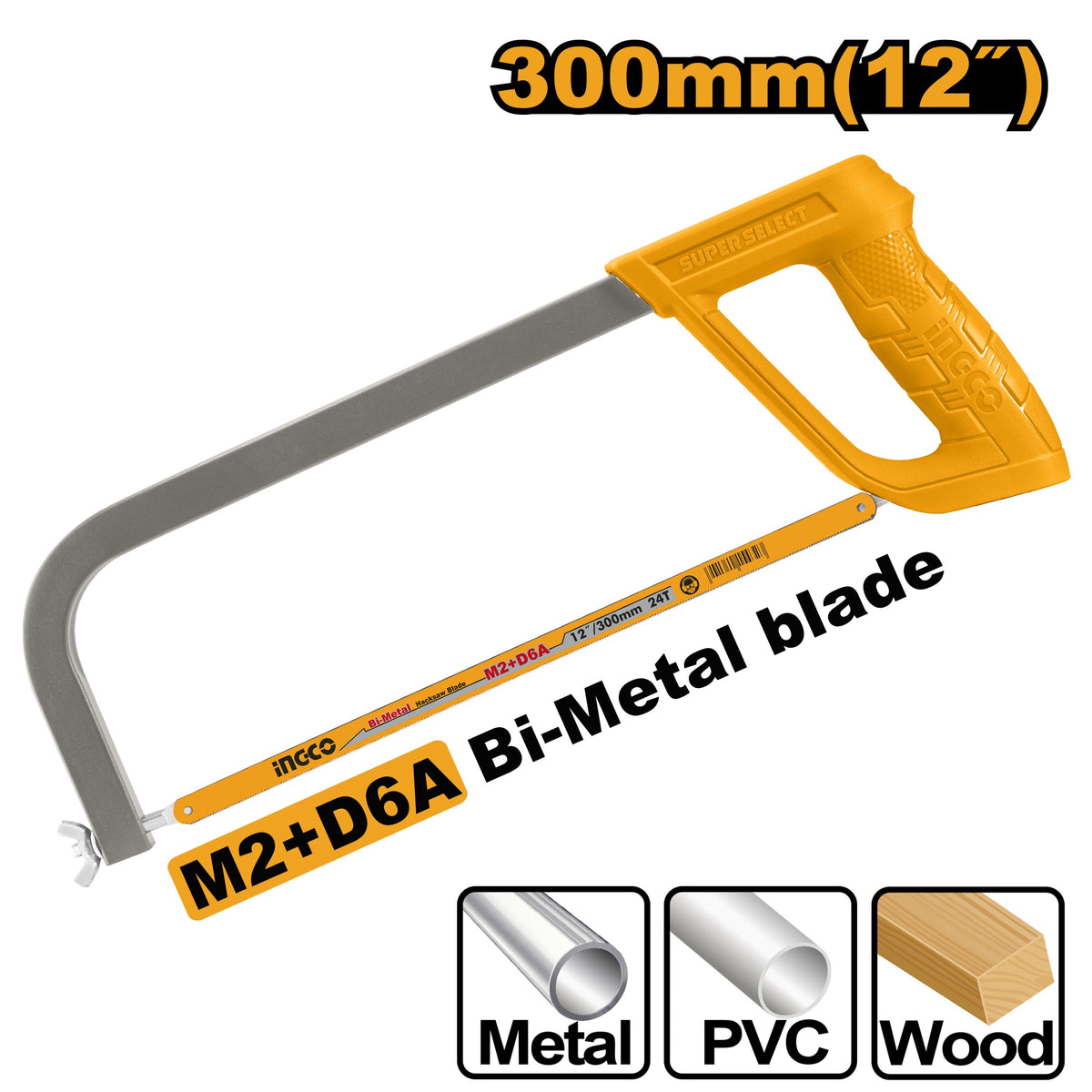 INGCO HACKSAW FRAME 12" 300MM HHFS3058 Main image