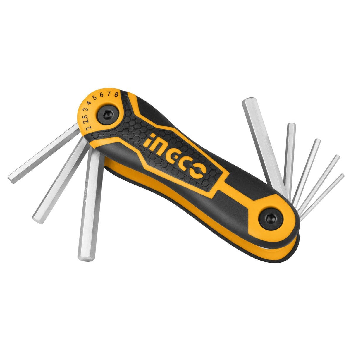 INGCO 8 PCS FOLDING HEX KEY SET 2 - 8MM HHK14081 Main image