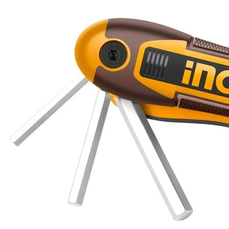 INGCO 8 PCS FOLDING HEX KEY SET 2 - 8MM HHK14081