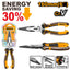 INGCO HIGH LEVERAGE CR.V LONG NOSE PLIER BLACK POLISHED