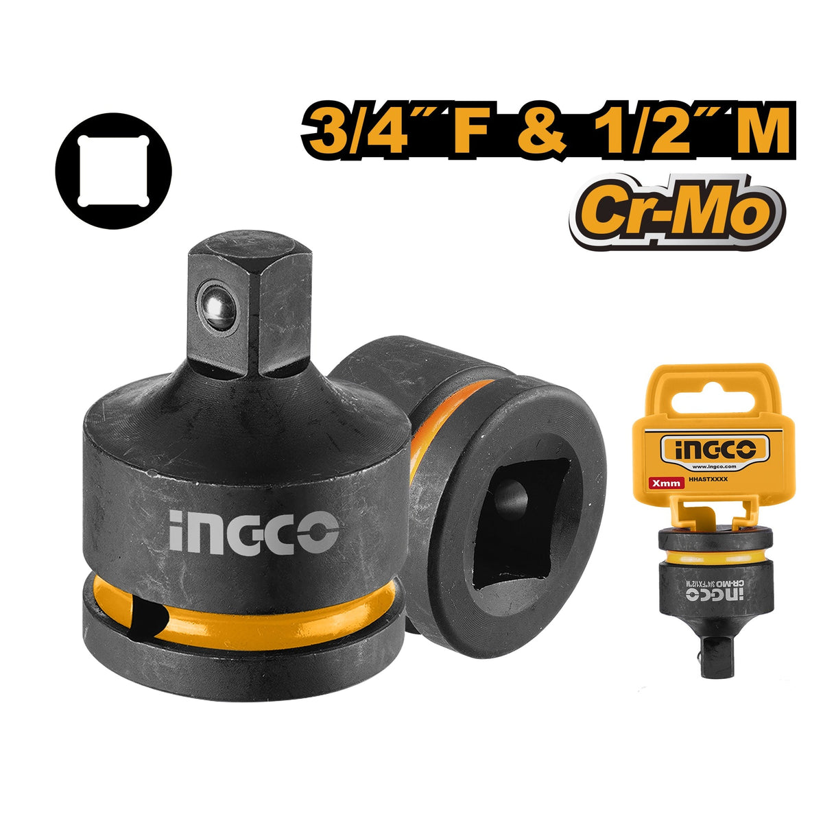 INGCO CR-MO IMPACT SOCKET ADAPTOR 3/4"(F)X1/2"(M) HIAD3412 Main image