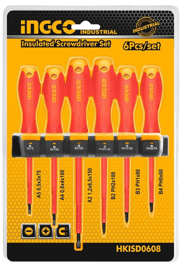 INGCO 6PCS INSULATED SCREWDRIVER SET HKISD0608 Secondary image