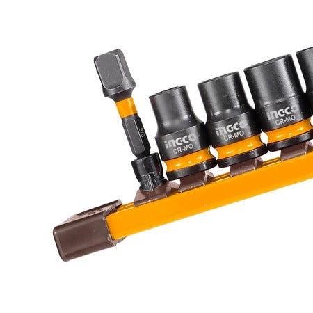 INGCO 10PCS 3/8" DR. CR-MO STANDARD IMPACT SOCKET SET 8-19MM HKISSD38104
