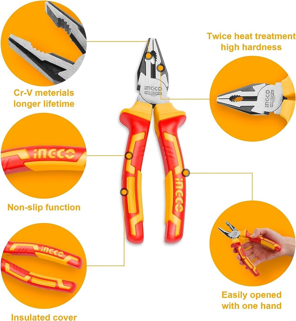 INGCO VDE 6PCS INSULATED HAND TOOL SET HKIST3061
