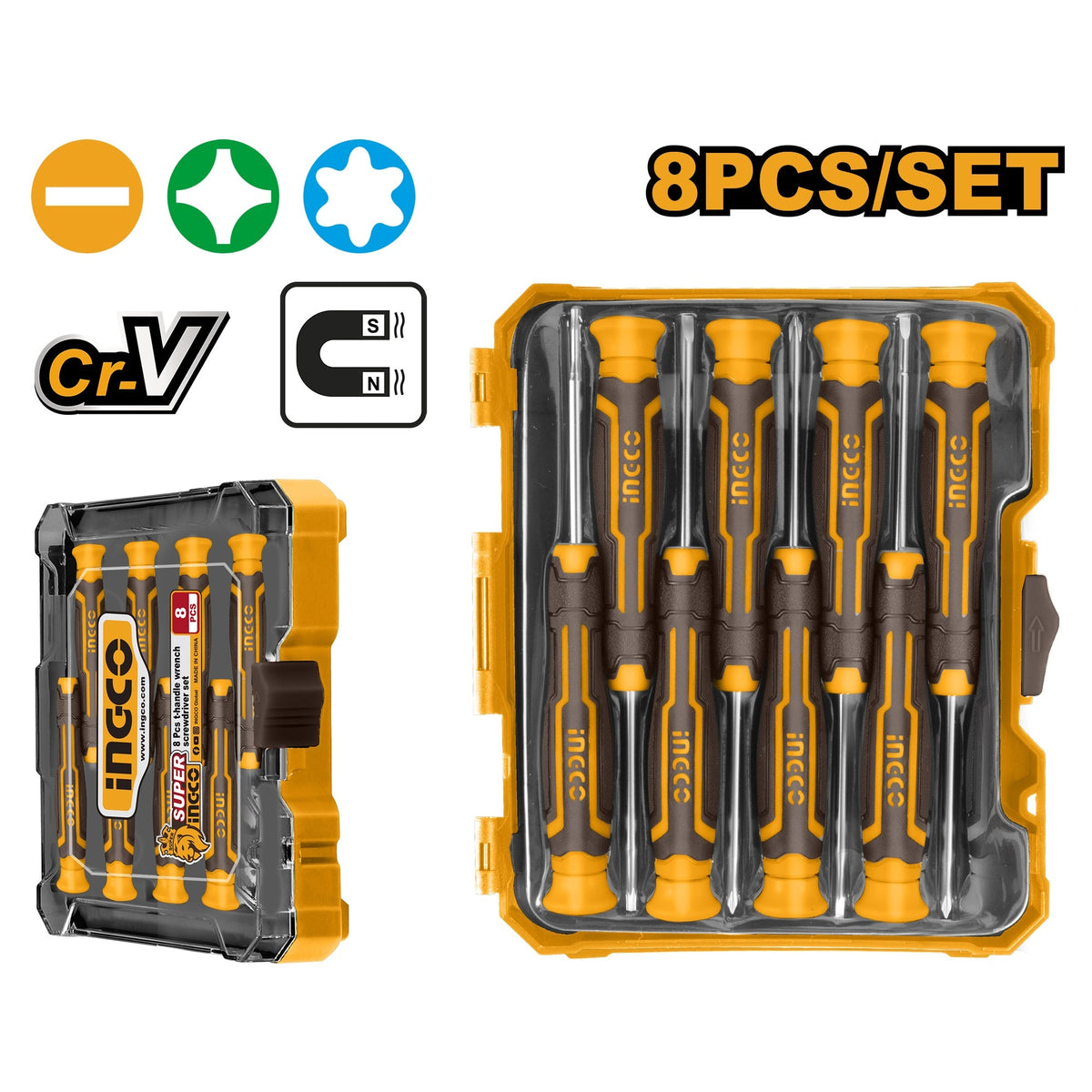 INGCO 8PCS PRECISION SCREWDRIVER SET HKSD0818 Main image