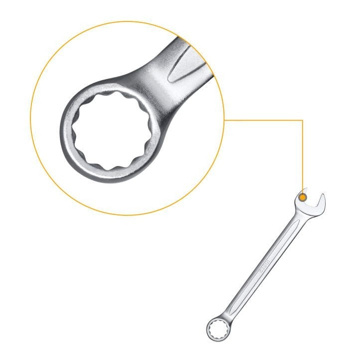 INGCO 12PCS CR.V COMBINATION SPANNER SET 6-24MM HKSPA1142