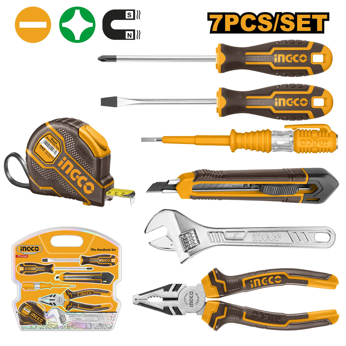 INGCO 7PCS HAND TOOL SET HKTH10807 Main image