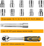 INGCO 12PCS 1/2DR SOCKET SET 10-24MM HKTS12122