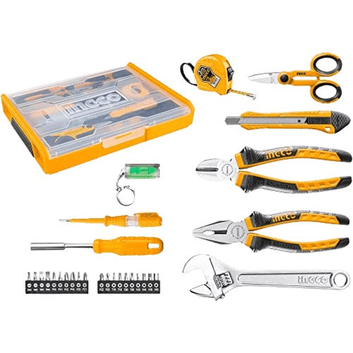 INGCO 11PCS HOUSEHOLD TOOL + PLASTIC BOX HKTV01 SET HKTV01H111