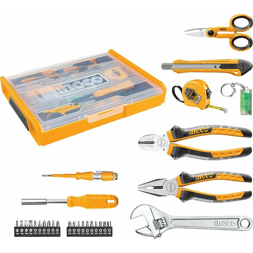 INGCO 29PCS HOUSEHOLD HAND TOOL + PLASTIC BOX HKTV01 SET HKTV01H291** Main image