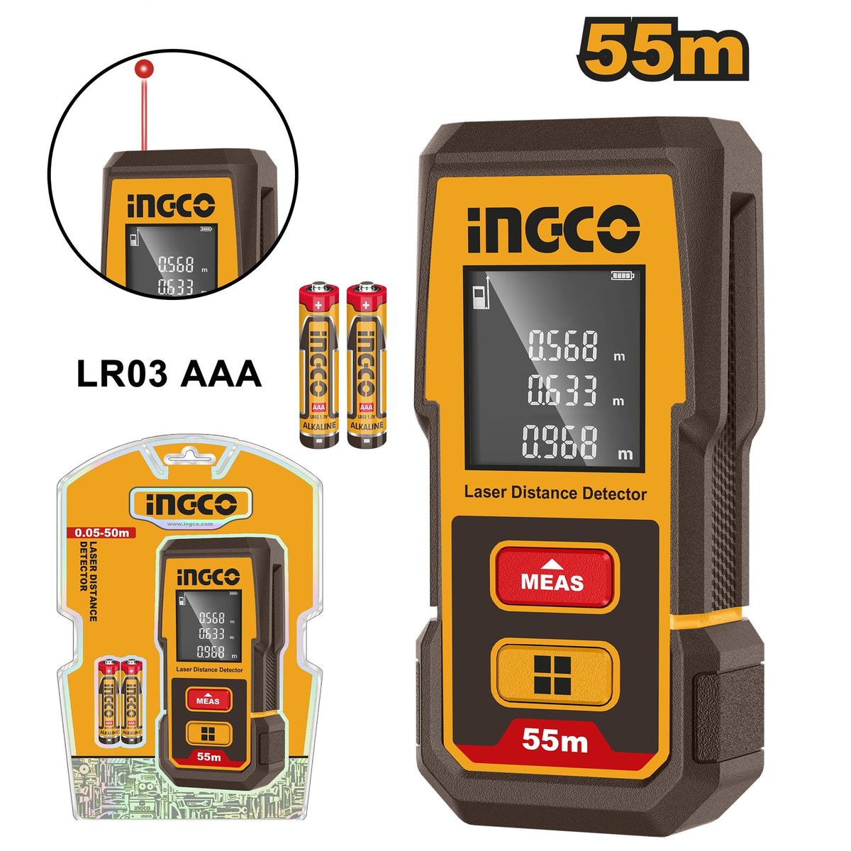 INGCO LASER DISTANCER RANGE 55M HLDD05086 Main image