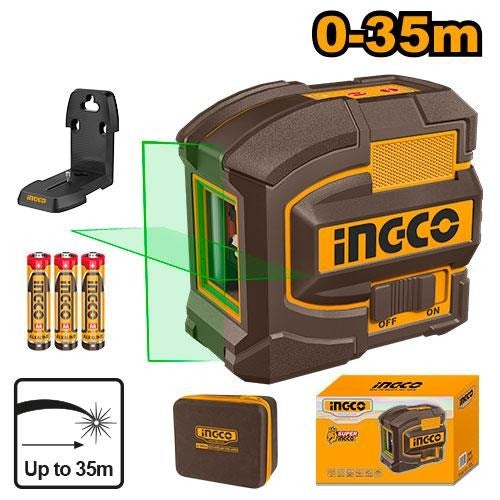 INGCO SELF LEVELLING GREEN BEAM LEVELLER 1V1H 35M RANGE HLL156601 Main image