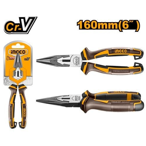 INGCO HD CR.V LONG NOSE PLIER BLACK POLISHED Main image
