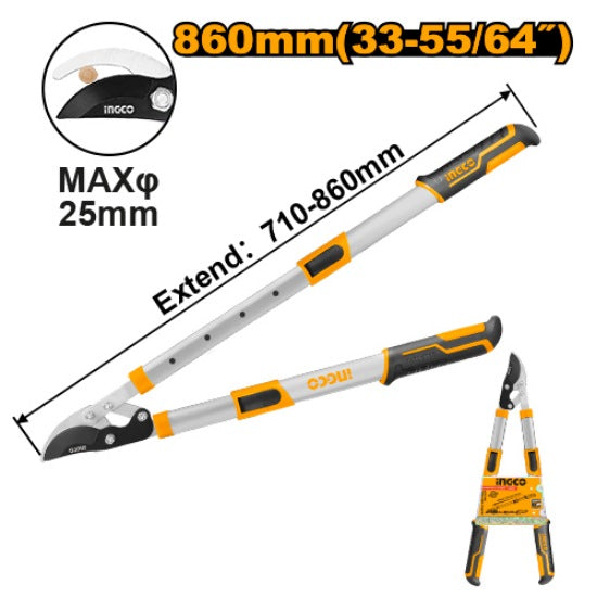 INGCO GARDEN TELESCOPIC LOPPER 30" 660-860MM MAX CUT 25MMØ HLTS7401 Main image