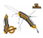 INGCO MULTI FUNCTION POCKET FOLDING KNIFE (10 FUNCTIONS) HMFK8108