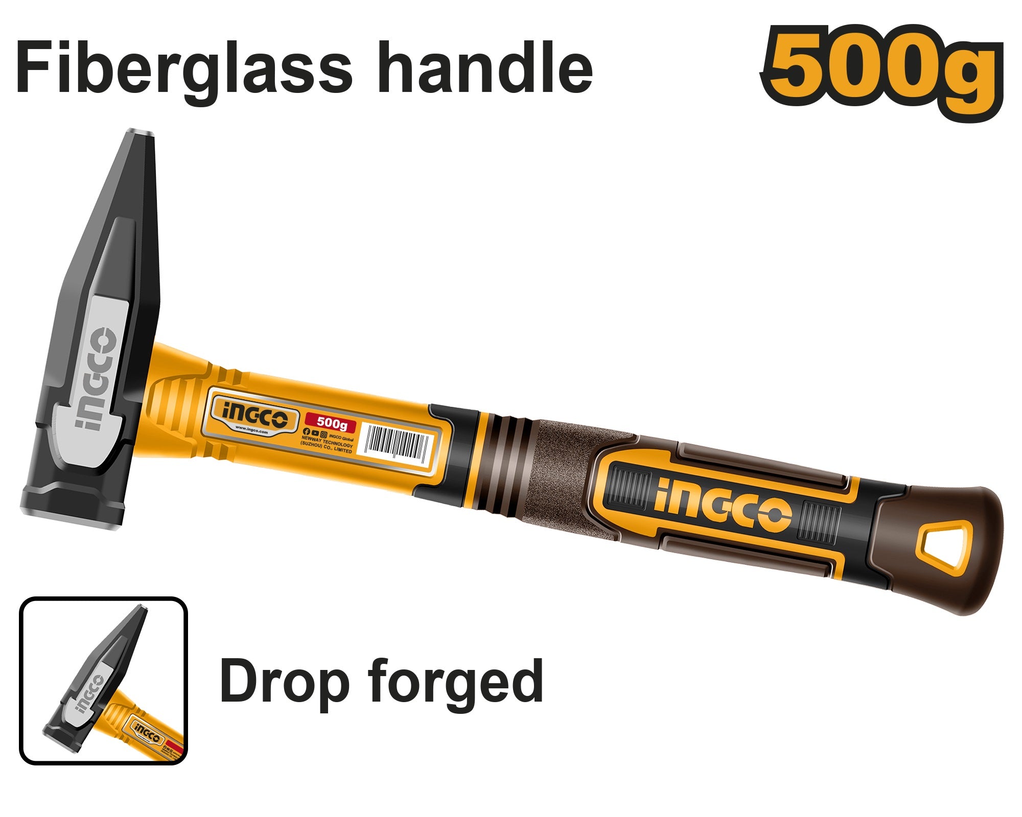 INGCO MECHINIST HAMMER FIBRE GLASS HANDLE Secondary image