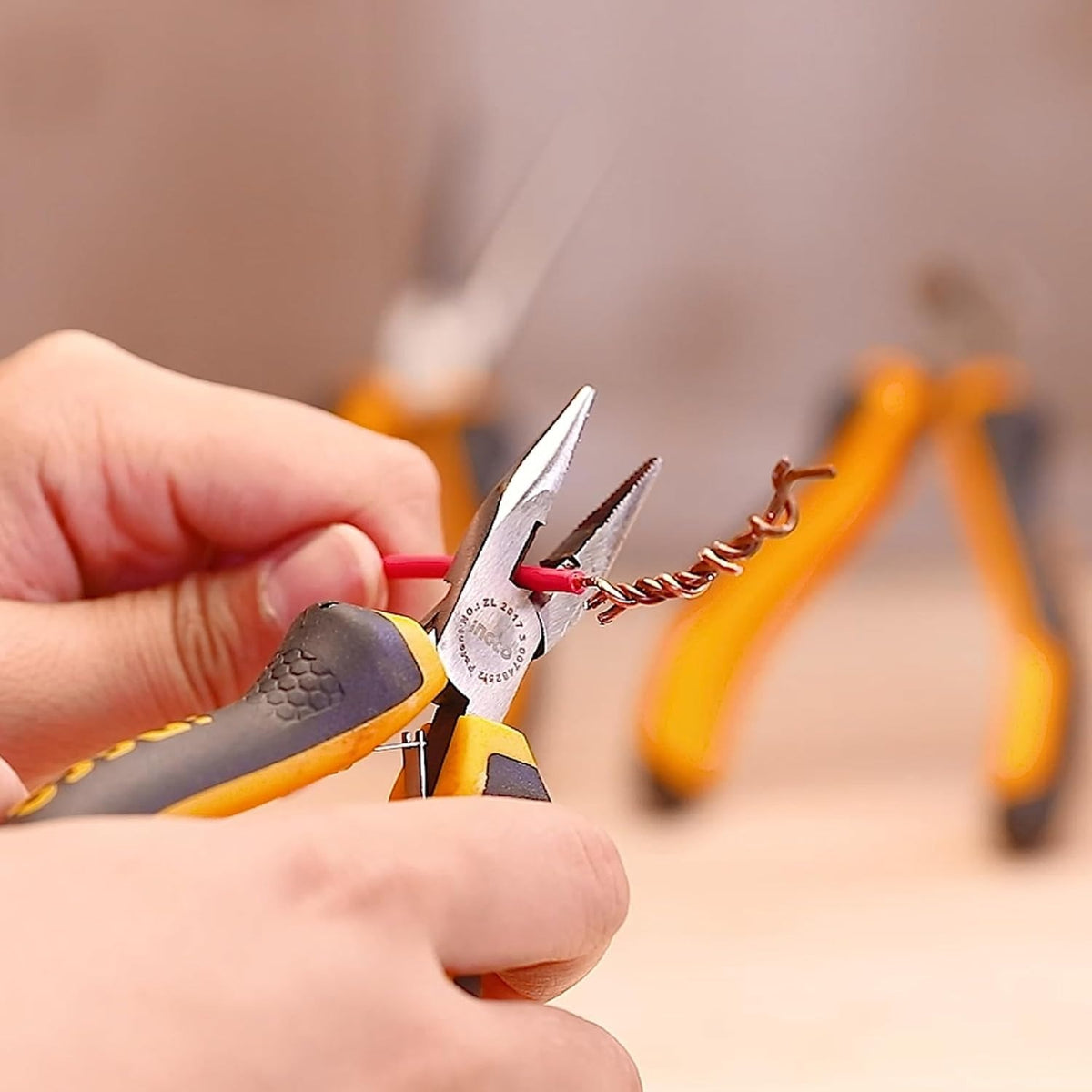 INGCO 6PCS 4.5" MINI PLIERS SET CP, LNP, ECP, DCP, FNP & NNP HMPS06115
