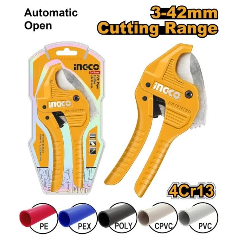 INGCO INDUSTRIAL PVC PIPE CUTTER CAP:42MM, LENGTH 203MM HPCS05428 Main image