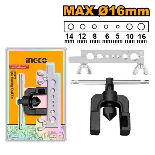 INGCO PIPE FLARING TOOL 5,6,8,10,12,14 & 16MM HPFT71 METRIC Main image