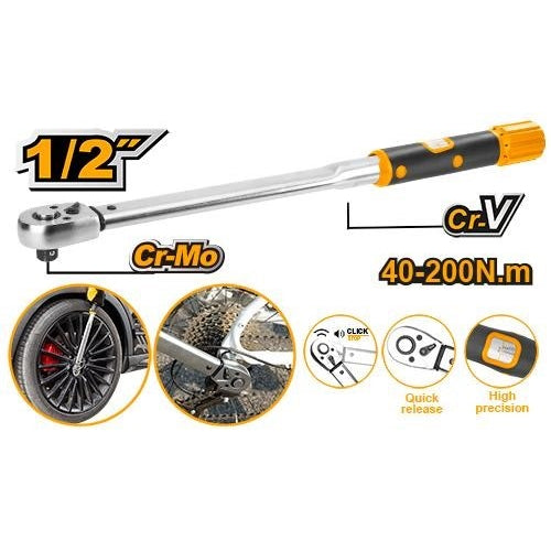 INGCO 1/2" DR. TORQUE WRENCH 40-200NM HPTW200N1