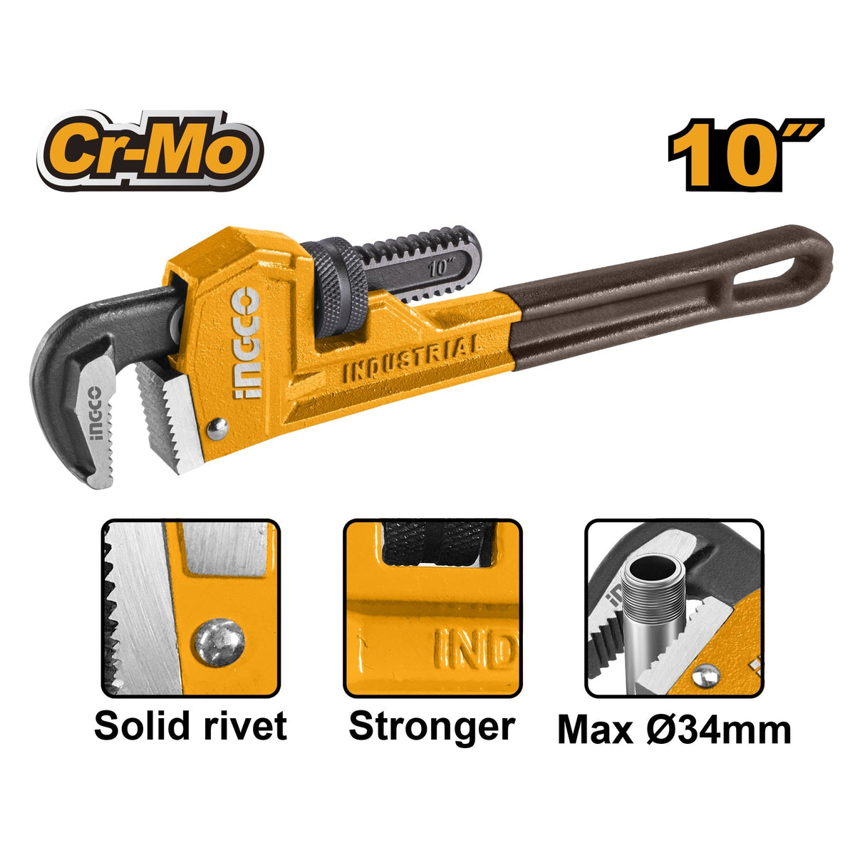 INGCO INDUSTRIAL STEEL PIPE WRENCH Main image