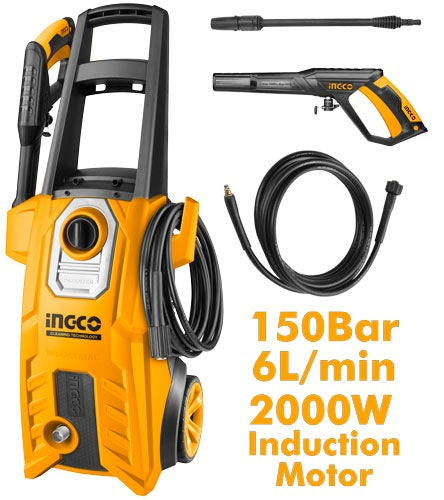 INGCO HIGH PRESSURE WASHER (W/INDUCTION MOTOR) MAX.150BAR HPWR20008