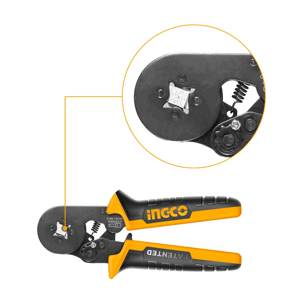 INGCO TUBULAR BARE TERIMINALS CRIMPING PLIER 0.25-10MM2 HRCPG05210 Secondary image
