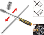 INGCO RAPID CROSS WRENCH WITH 17,19,21,23MM SOCKET & LEATHER BAG HRCW40231