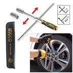 INGCO RAPID CROSS WRENCH WITH 17,19,21,23MM SOCKET & LEATHER BAG HRCW40231