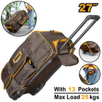 INGCO 27" TELESCOPIC PULL HANDLE WHEELED TOOL BAG 685X295X320MM HRRTB2715