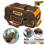 INGCO 27" TELESCOPIC PULL HANDLE WHEELED TOOL BAG 685X295X320MM HRRTB2715