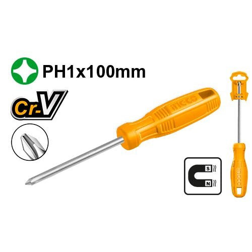 INGCO NEW DESIGN HANDLE SCREWDRIVER (+)