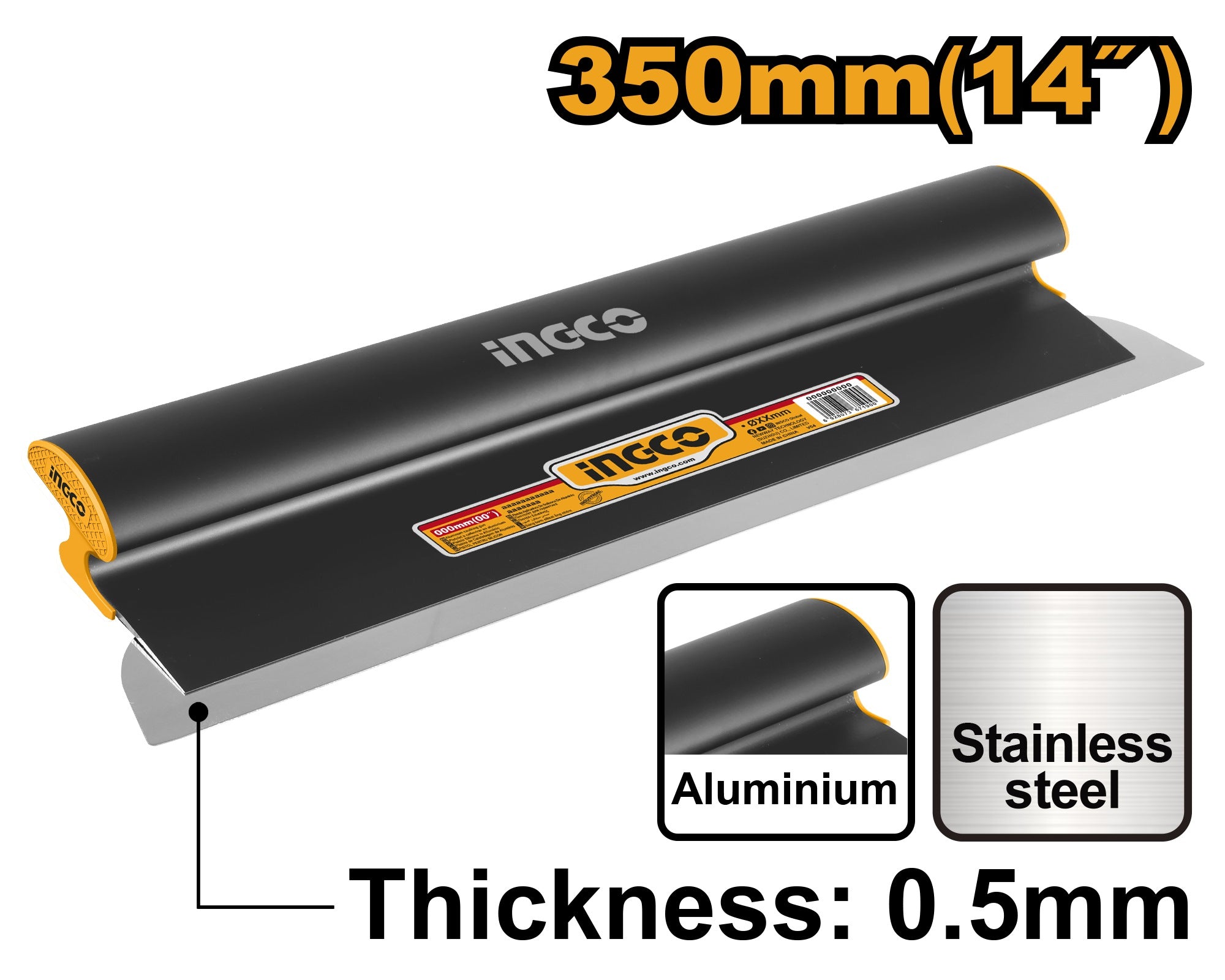 INGCO STAINLESS STEEL DRYWALL SKIMMING BLADE Secondary image