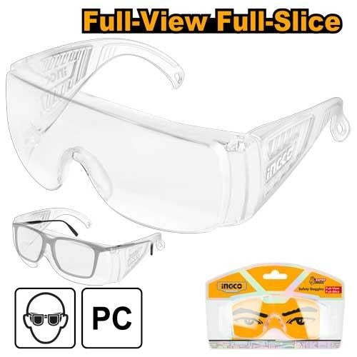 INGCO SAFETY OVER SPEC (OVERGLASS) CLEAR LENS ANSI Z87.1 & CE EN166 HSG05