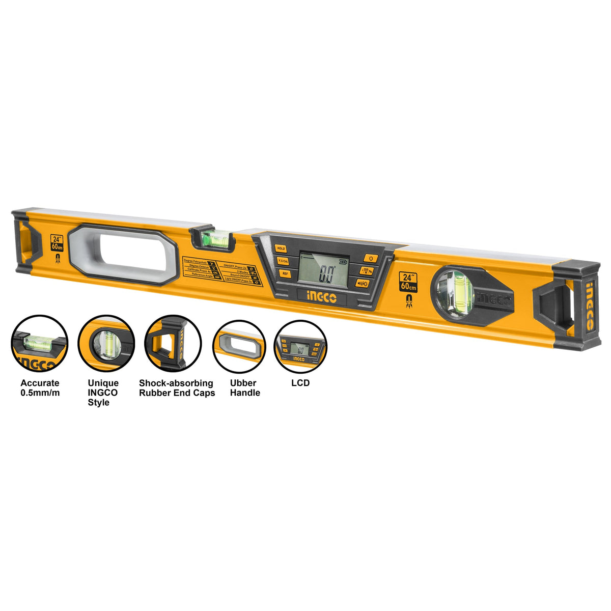 INGCO MAGNETIC DIGITAL LEVEL 60CM HSL08060D Main image