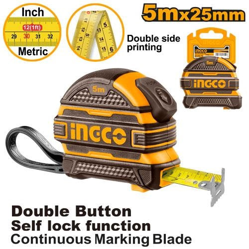 INGCO STEEL MEASURING TAPE 25MM BLADE ABS COVER