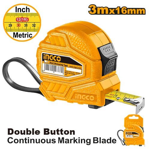 INGCO STEEL MEASURING TAPE 5M/16FT 19MM BLADE HSMT39519 Main image