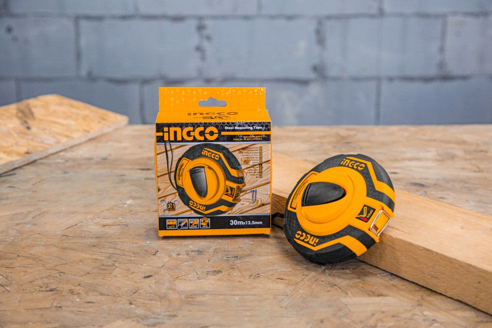 INGCO STEEL MEASURING TAPE 30M/100FT 12.5MM BLADE WIDTH HSMT8430